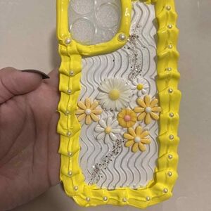 Yellow and White Floral Phone Case